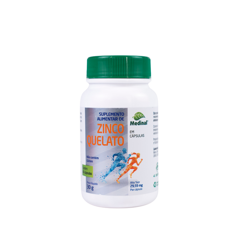Zinco Quelato 60 Cápsulas - Medinal (Alta Biodisponibilidade)