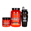 Kit Creatina 300g, Whey protein pote 900g e Coqueteleira 1L - Integral Médica