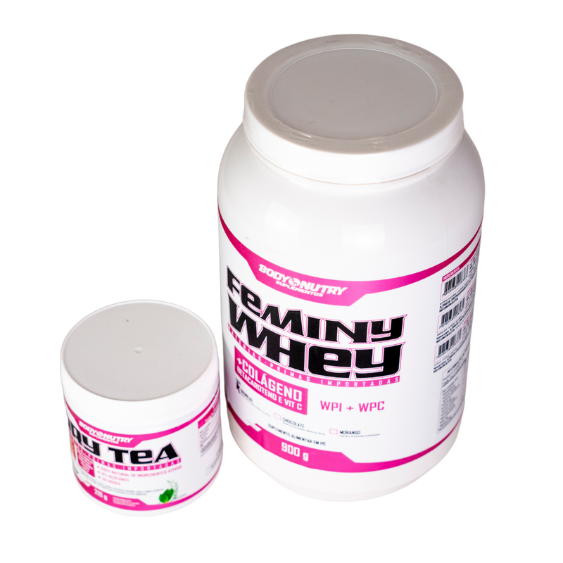 Kit Feminy Whey 900g e Dry Tea 210g - Body Nutri
