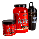 Kit Creatina 300g, Whey protein pote 900g e Coqueteleira 1L - Integral Médica