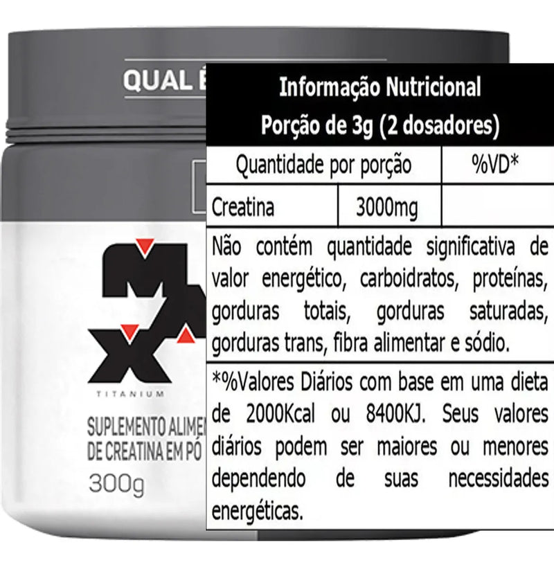 Kit Whey 100% e Creatina 300g - Max